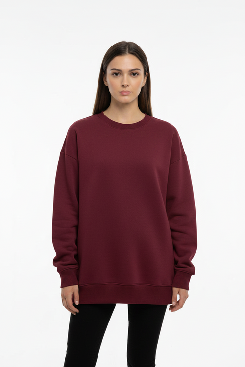 Ambiance - Women's Fleece Long Sleeve Oversized Sweatshirt - 76694